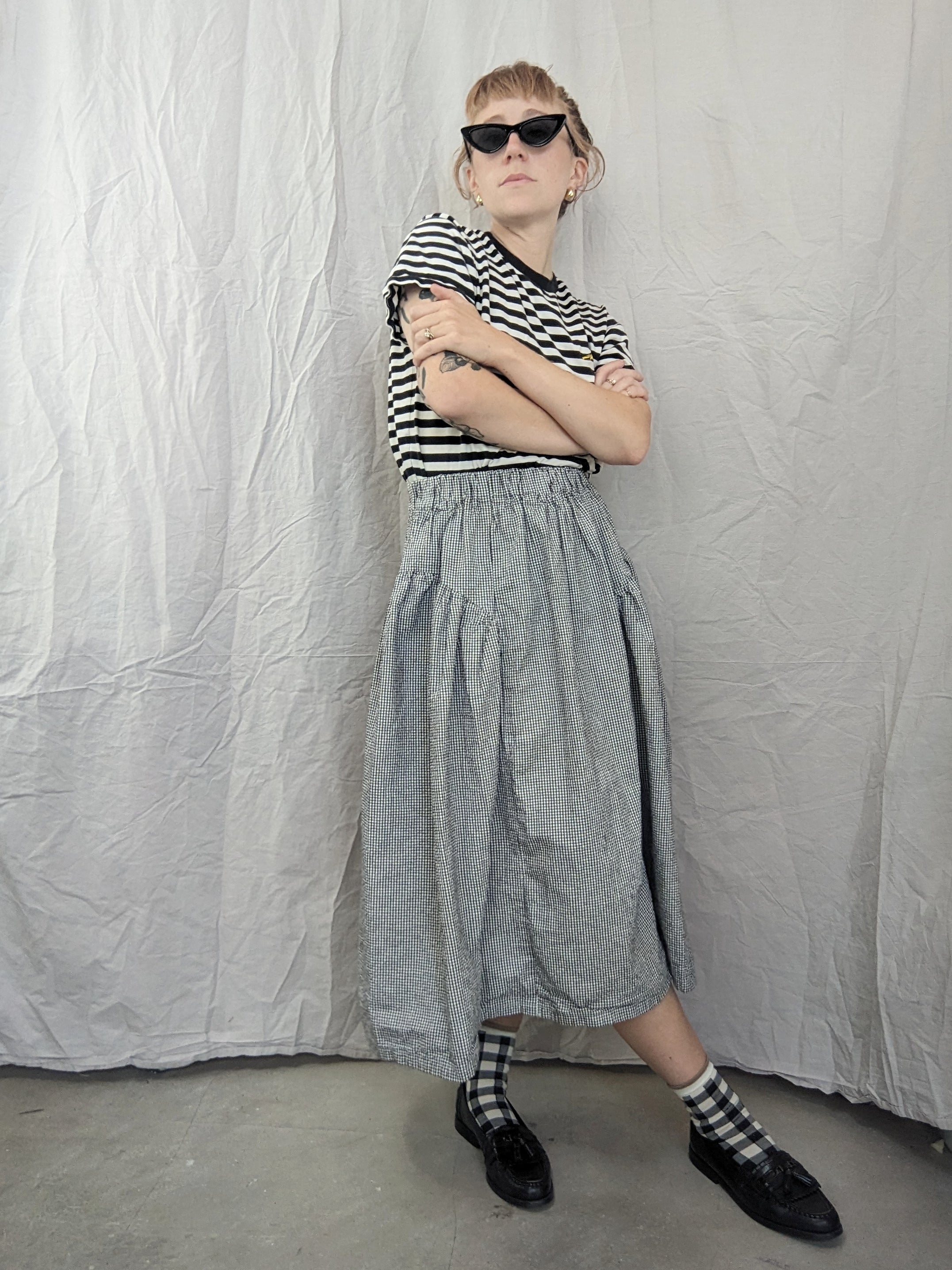 Gray skirt pattern best sale